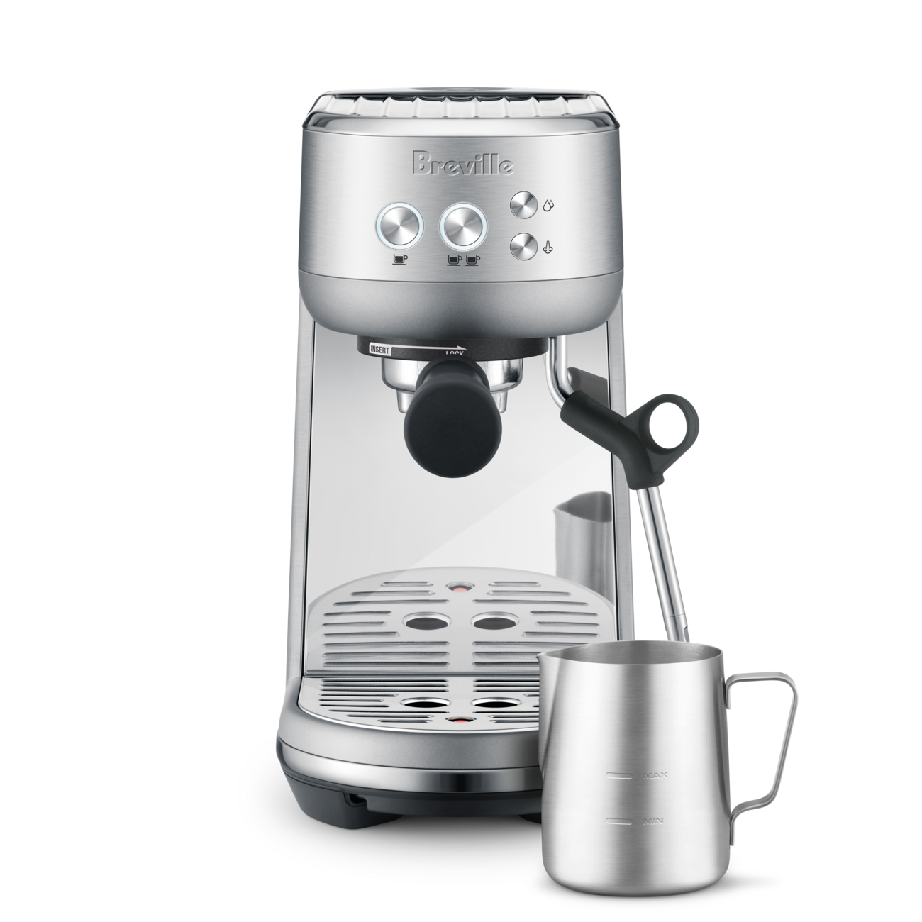 Breville Bambino espresso machine in brushed stainless steel