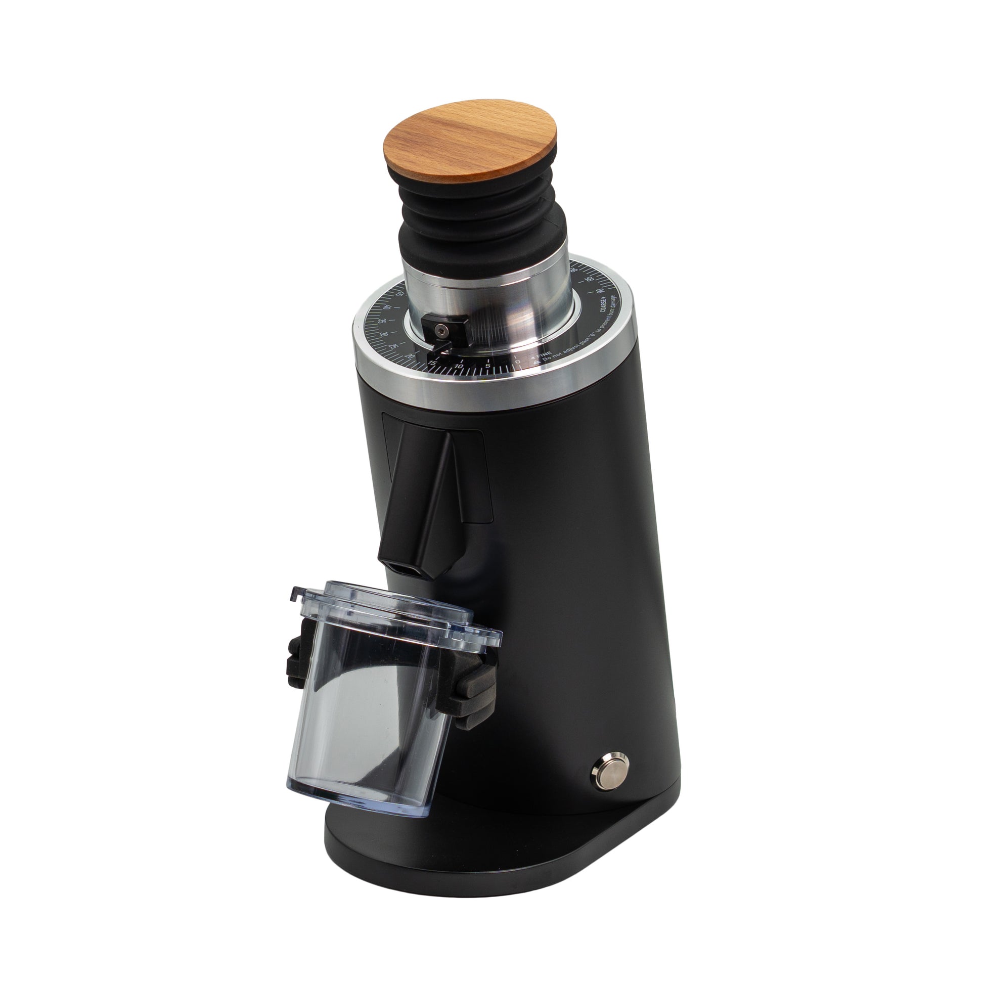 Black MiiCoffee DF54 single-dose coffee grinder with bellows and dosing cup